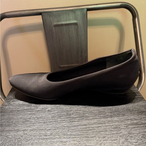 Salvatore Ferragamo Jet Black NELLA Nylon Wedge Loafer Size 10 - Picture 7 of 14